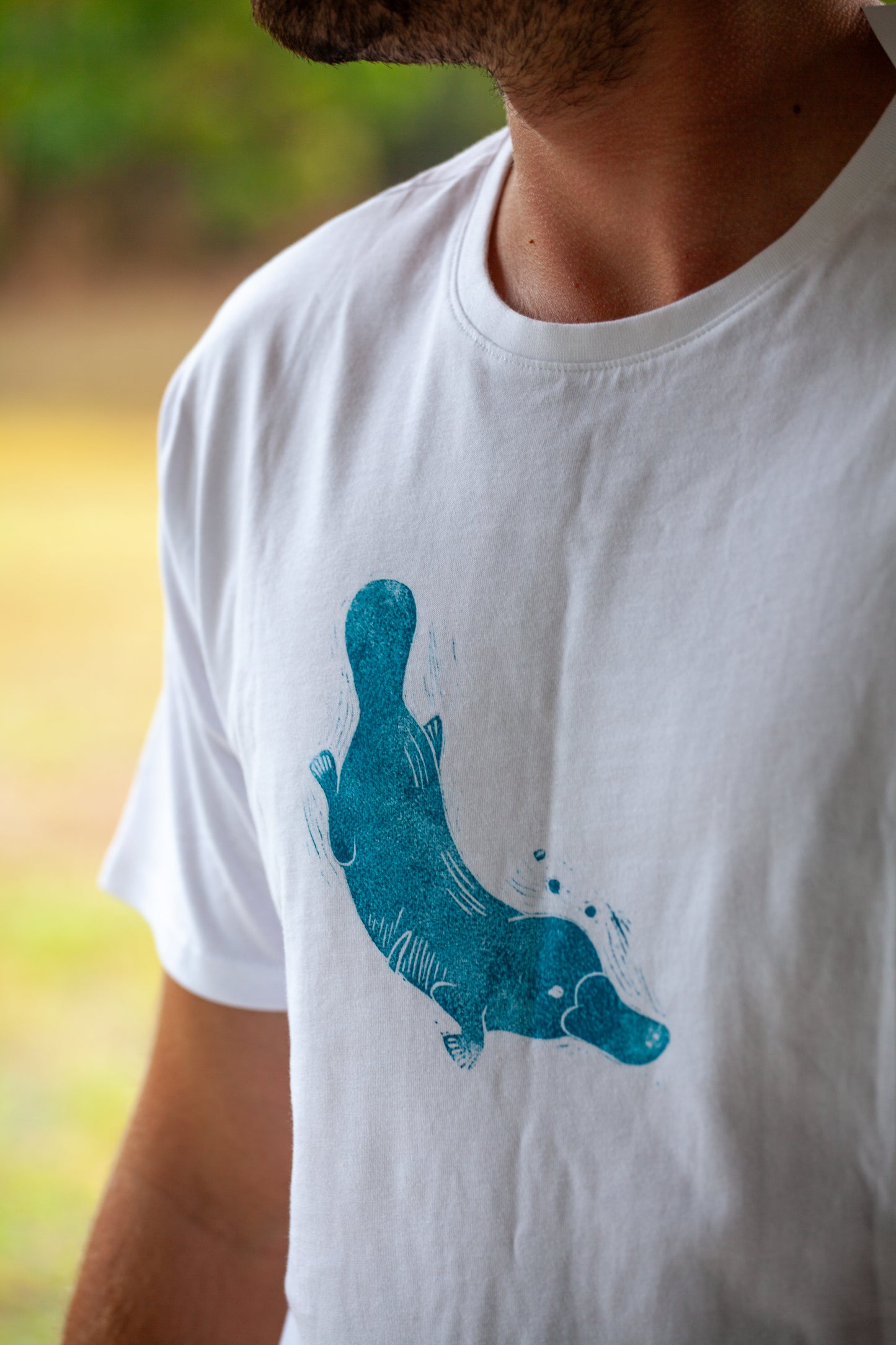 SAMPLE Platypus and Tree Kangaroo Lino Print T-Shirts