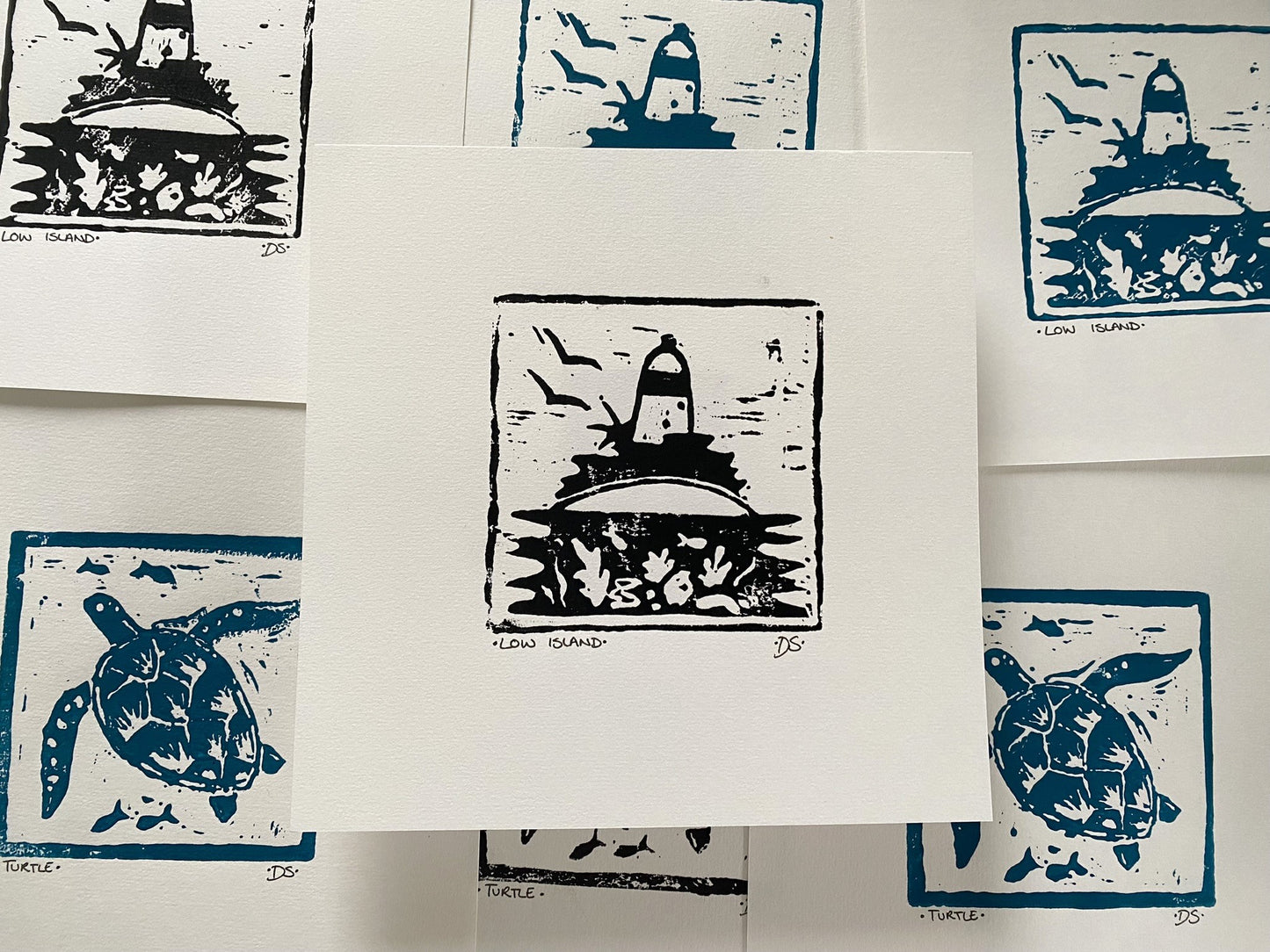 Square Lino Print