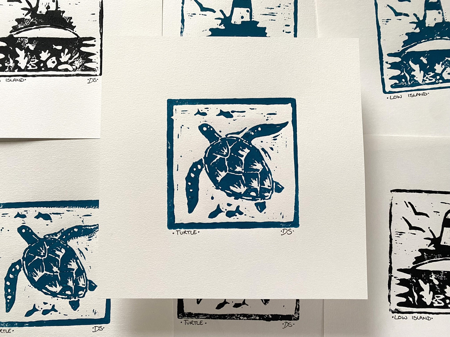 Square Lino Print